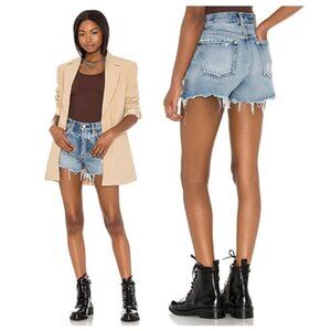 NEW Moussy Vintage Packard Distressed Denim Shorts Women's Blue Size: 29